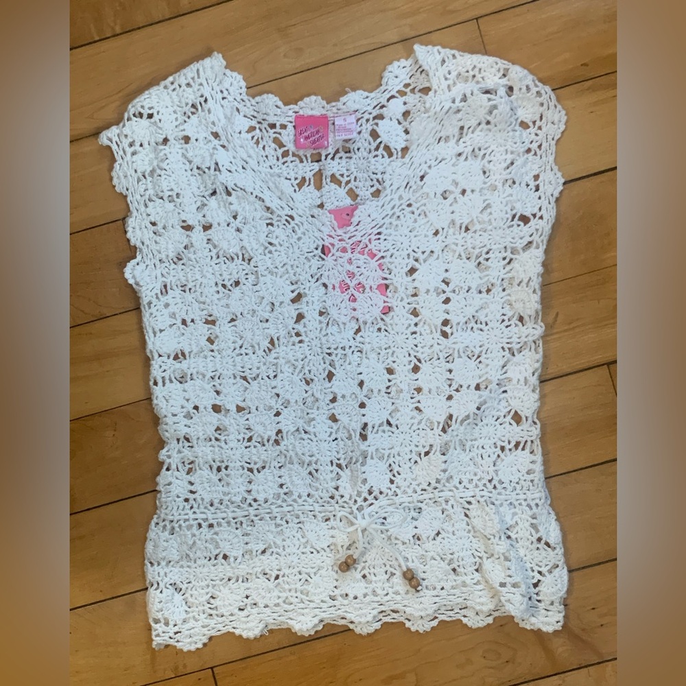 NWT Vintage Crocheted Boho Cottage Sweater Top